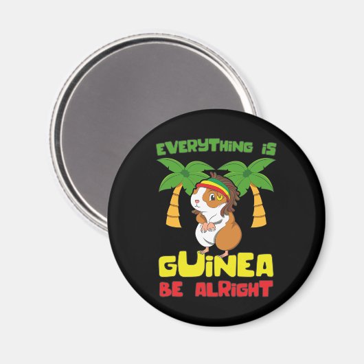 Rasta Guinee Pig Magneet (Voorkant / Achterkant)