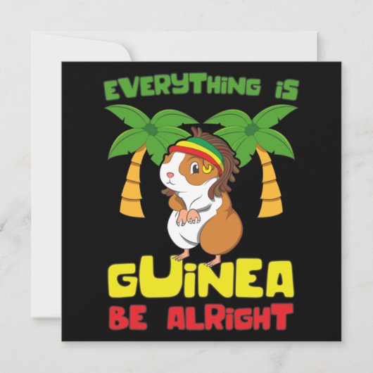 Rasta Guinee Pig Notitiekaartje (Voorkant)