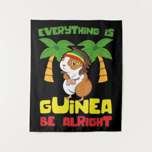 Rasta Guinee Pig Wandkleed (Voorkant)