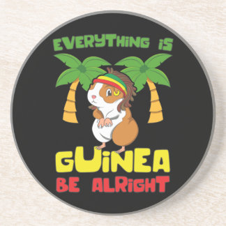 Rasta Guinee Pig Zandsteen Onderzetter