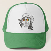Rasta guy Trucker Hat Trucker Pet (Voorkant)