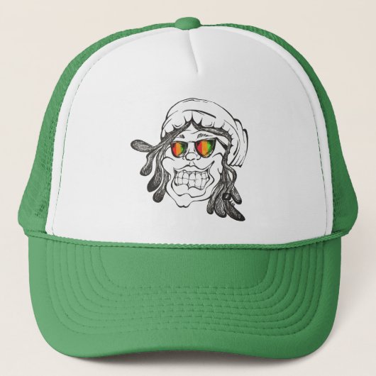 Rasta guy Trucker Hat Trucker Pet (Voorkant)