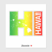 Rasta Hawaii Islands HI Sticker (Vel)