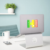 Rasta Hawaii Islands HI Sticker (Laptop op bureau)
