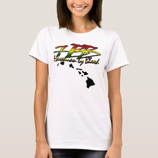 Rasta Hawaiian via bloed T-shirt (Voorkant)