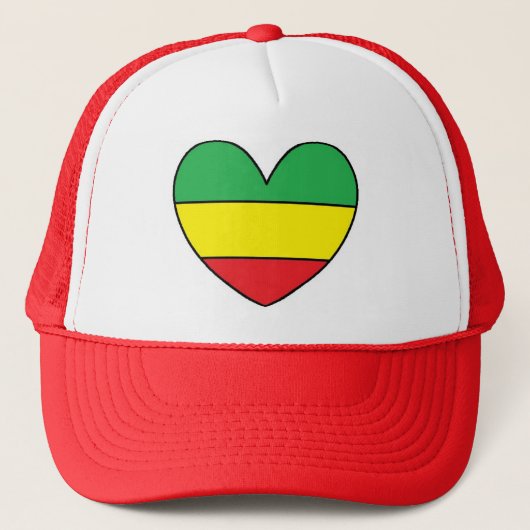 Rasta Heart Trucker Pet (Voorkant)