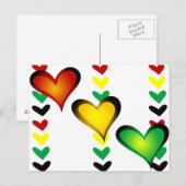 Rasta Hearts Briefkaart (Voorkant / Achterkant)