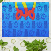 Rasta Honu Blue Tiki Theedoek (Gevouwen)