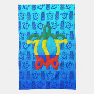 Rasta Honu Blue Tiki Theedoek