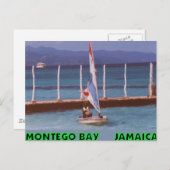 Rasta in een zeilboot, Montego Bay Jamaica Briefkaart (Voorkant / Achterkant)