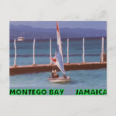 Rasta in een zeilboot, Montego Bay Jamaica Briefkaart (Voorkant)