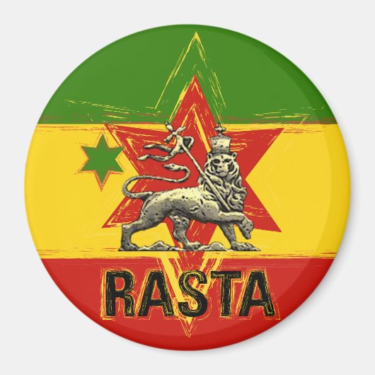 Rasta Irie Leeuw van Juda Magneet (Voorkant)