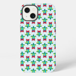 Rasta Island Colors Tribal Turtle Floral iPhone 13 Hoesje