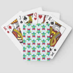 Rasta Island Colors Tribal Turtle Floral Pokerkaarten