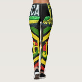 Rasta Jah Jamaicaanse Leggings (Achterkant)