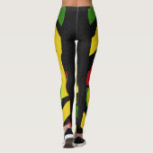 Rasta Jah Rastafari Red Gold Green Leggings (Achterkant)