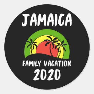 Rasta Jamaica Gezinsvakantie 2020 Ronde Sticker