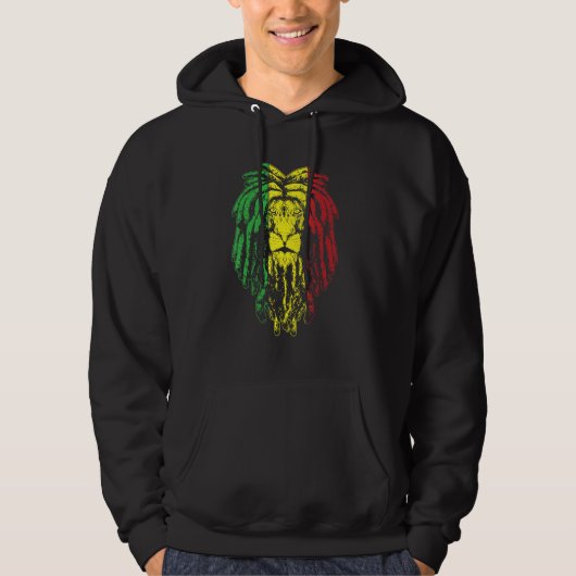 Rasta Jamaica Lion Hoodie (Voorkant)