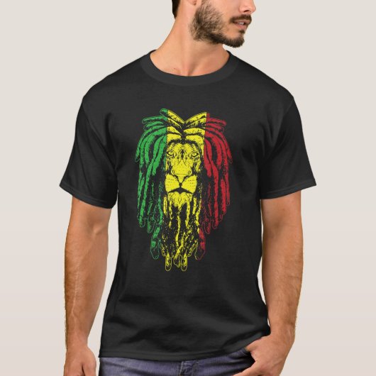 Rasta Jamaica Lion T-shirt (Voorkant)