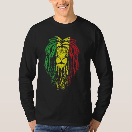 Rasta Jamaica Lion T-shirt (Voorkant)