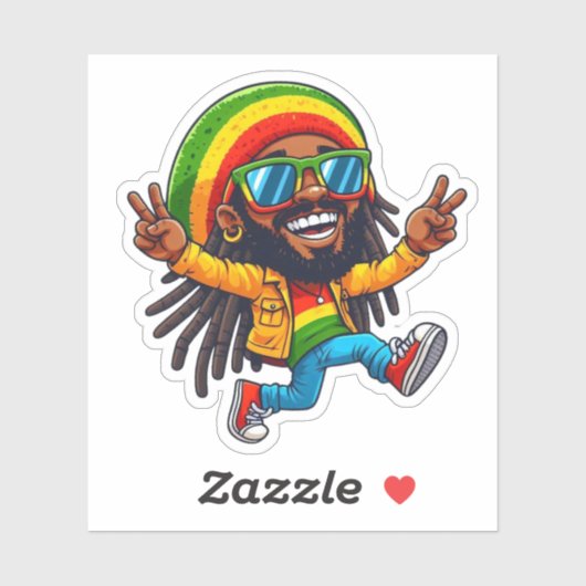 Rasta Jamaican Sticker (Vel)