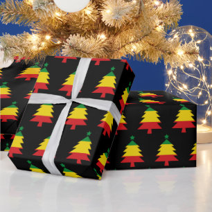 Rasta kerstboom, rood-gele groene zwarte Rasta Cadeaupapier