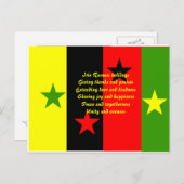 rasta Kerstmis briefkaarten-irie rasmas Feestdagenkaart (Voorkant / Achterkant)
