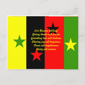 rasta Kerstmis briefkaarten-irie rasmas Feestdagenkaart
