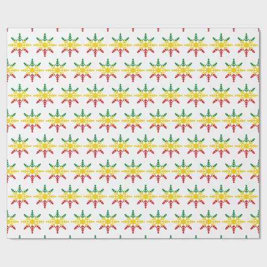 Rasta kerstsnowflake cadeaupapier (Vlak)
