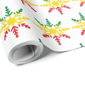 Rasta kerstsnowflake cadeaupapier (Rol Hoek)