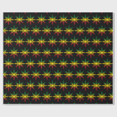Rasta kerstsnowflake cadeaupapier (Vlak)