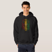 Rasta King van Zion Basic Hooded Sweatshirt (Voorkant volledig)