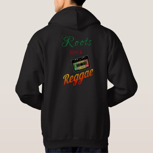 Rasta King van Zion Basic Hooded Sweatshirt (Achterkant)