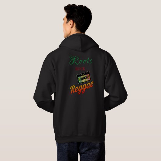 Rasta King van Zion Basic Hooded Sweatshirt (Achterkant volledig)