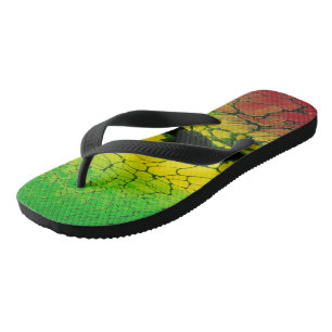 Rasta-kleur geïnspireerd teenslippers