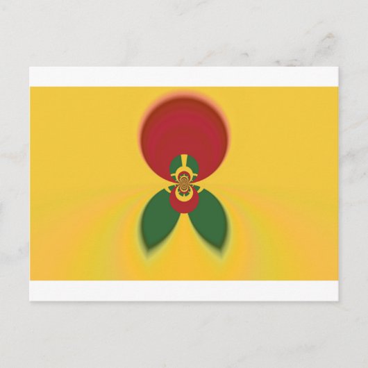 Rasta Kleuren Abstracte Art Print Briefkaart (Voorkant)