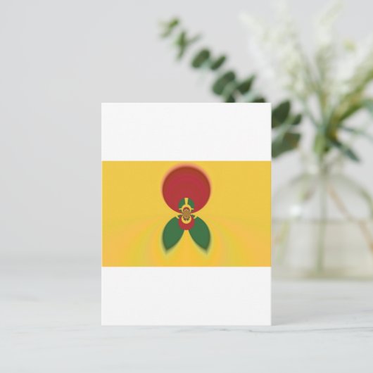 Rasta Kleuren Abstracte Art Print Briefkaart (Staand voorkant)