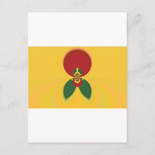 Rasta Kleuren Abstracte Art Print Briefkaart (Voorkant)