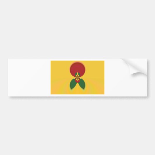 Rasta Kleuren Abstracte Art Print Bumpersticker (Voorkant)