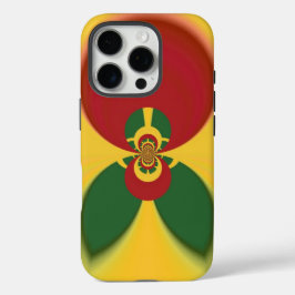 Rasta Kleuren Abstracte Art Print iPhone 16 Pro Hoesje
