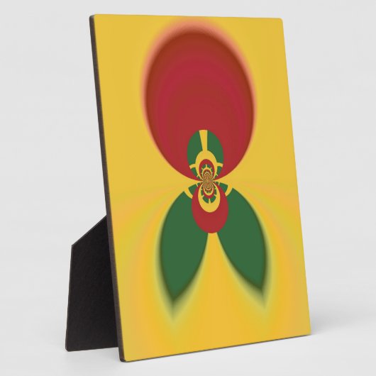 Rasta Kleuren Abstracte Art Print Fotoplaat (Zijkant)