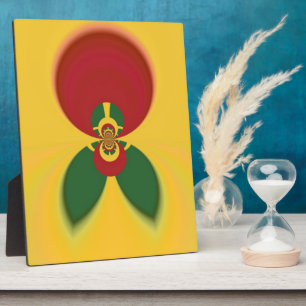 Rasta Kleuren Abstracte Art Print Fotoplaat