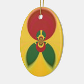 Rasta Kleuren Abstracte Art Print Keramisch Ornament (Links)