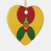 Rasta Kleuren Abstracte Art Print Keramisch Ornament (Rechts)