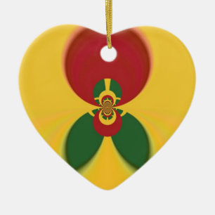 Rasta Kleuren Abstracte Art Print Keramisch Ornament
