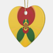 Rasta Kleuren Abstracte Art Print Keramisch Ornament (Links)