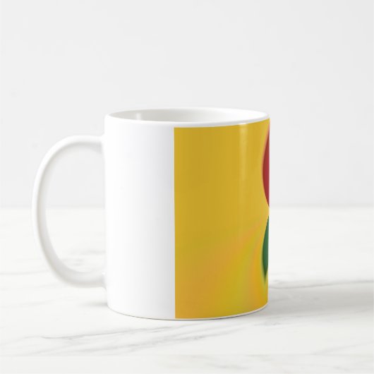 Rasta Kleuren Abstracte Art Print Koffiemok (Links)