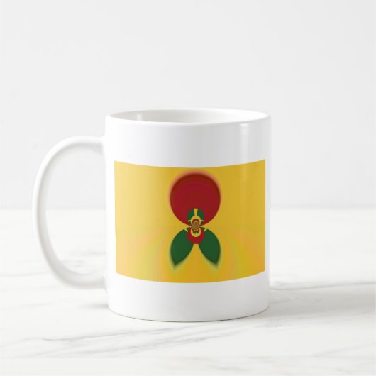 Rasta Kleuren Abstracte Art Print Koffiemok (Links)