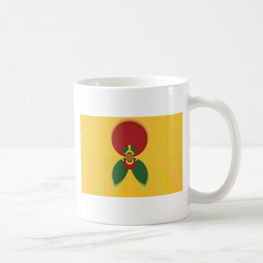 Rasta Kleuren Abstracte Art Print Koffiemok (Rechts)
