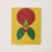 Rasta Kleuren Abstracte Art Print Legpuzzel (Verticaal)